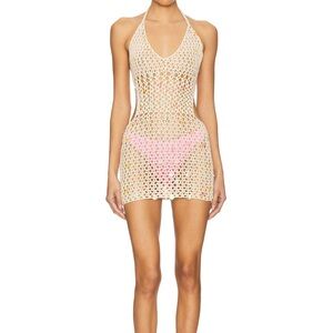 Superdown Capucine Mini Dress Crochet Swim Cover-Up